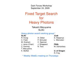 Fixed Target Search for Heavy Photons