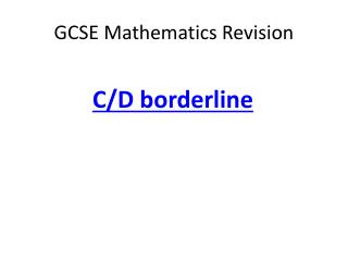 GCSE Mathematics Revision