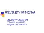 UNIVERSITY OF MOSTAR