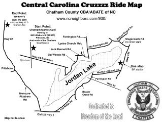 Central Carolina Cruzzzz Ride Map