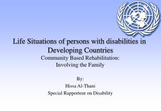 By: Hissa Al-Thani Special Rapporteur on Disability