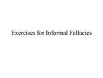 Exercises for Informal Fallacies