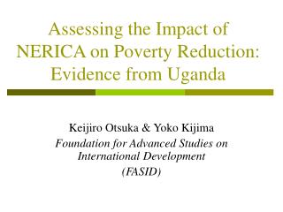Assessing the Impact of NERICA on Poverty Reduction: Evidence from Uganda