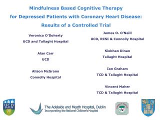 Mindfulness Based Cognitive Therapy for Depressed Patients with Coronary Heart Disease: