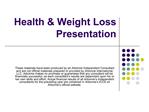 Health Weight Loss Presentation