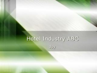 Hotel Industry ABC