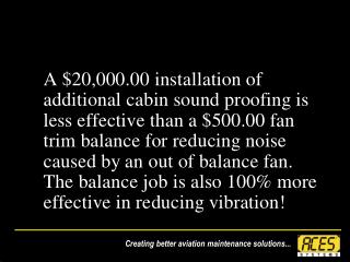 Turbine Fan Trim Balance