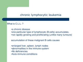 PPT - Chronic Lymphocytic Leukemia PowerPoint Presentation, Free ...