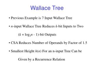 Wallace Tree