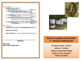 NORTH ALABAMA BEEKEEPERS 1 st ANNUAL SYMPOSIUM