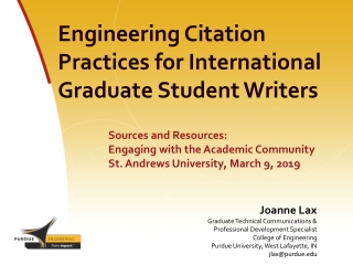 Engineering Citation Practices for International Graduate Student Writers