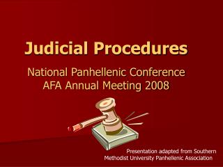 Judicial Procedures