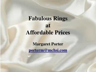 Fabulous Rings at Affordable Prices