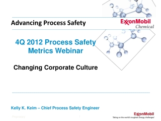 4Q 2012 Process Safety Metrics Webinar Changing Corporate Culture