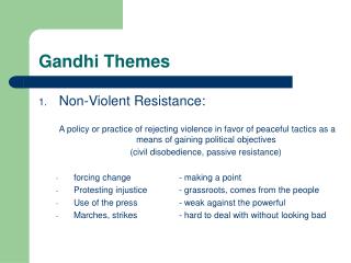 Gandhi Themes