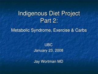 Metabolic Syndrome, Exercise &amp; Carbs