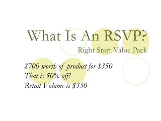 What Is An RSVP? Right Start Value Pack