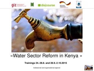 «Water Sector Reform in Kenya »