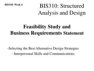 Feasibility Study and Business Requirements Statement