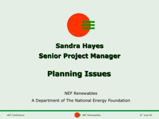 Sandra Hayes Senior Project Manager