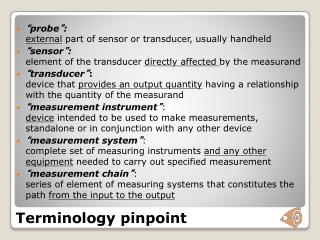 Terminology pinpoint