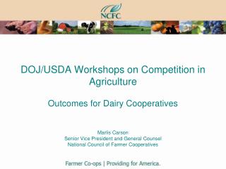 DOJ/USDA “Workshops”