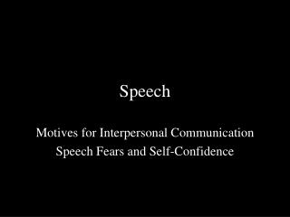 Speech