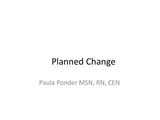 Planned Change