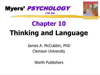 Myers’ PSYCHOLOGY 				(7th Ed)