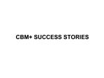 CBM SUCCESS STORIES