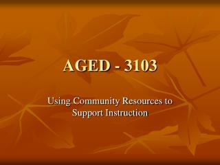 AGED - 3103