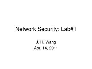 Network Security: Lab#1