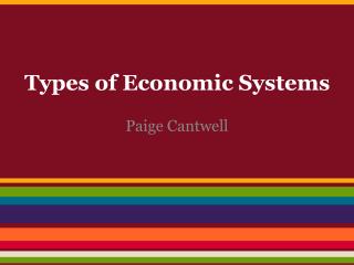 economic systems types