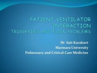 PPT - PATIENT VENTILATOR INTERACTION TRIGGERING AND FLOW PROBLEMS ...