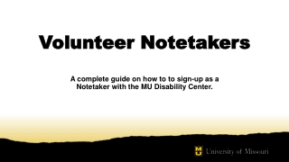 Volunteer Notetakers