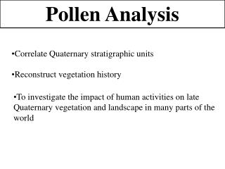 Pollen Analysis