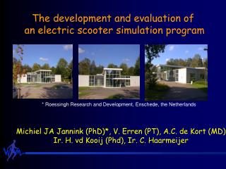 The development and evaluation of an electric scooter simulation program