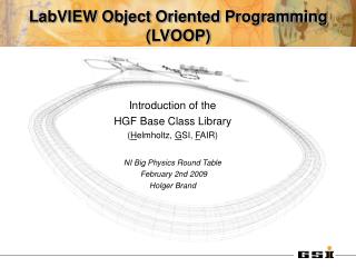 LabVIEW Object Oriented Programming (LVOOP)