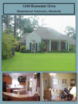 1248 Bluewater Drive Meadowbrook Subdivision, Mandeville