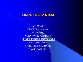 LINUX FILE SYSTEM