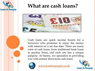 Get Cash Loans for a Variety of Unexpected Expenses