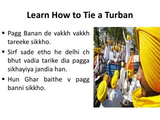 Learn How to Tie a Turban