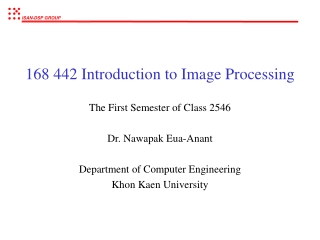 168 442 Introduction to Image Processing