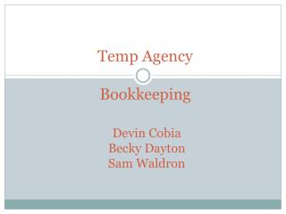 Temp Agency Bookkeeping