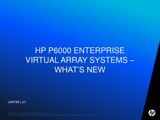 HP P6000 Enterprise Virtual Array Systems – What’s New