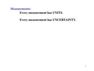 Measurements: