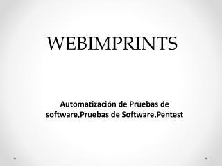 Automatización de Pruebas de software