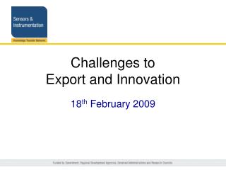 Challenges to Export and Innovation