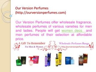 ourversion perfumes supplier