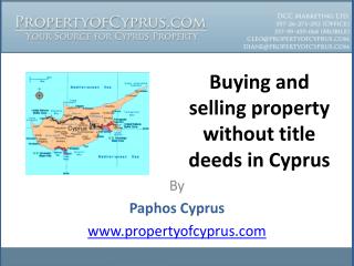 Buying and selling property without title deeds in Cyprus